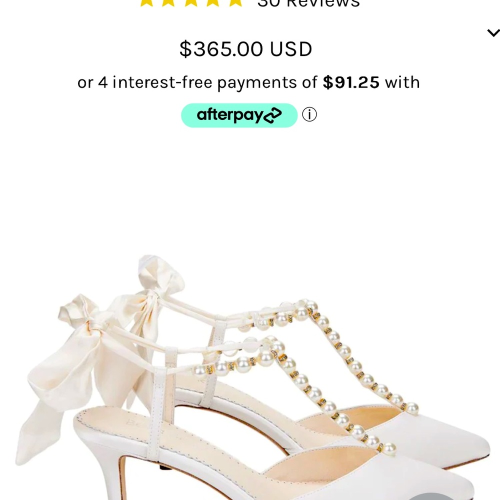 Bella Belle pearl kitten heel shoes